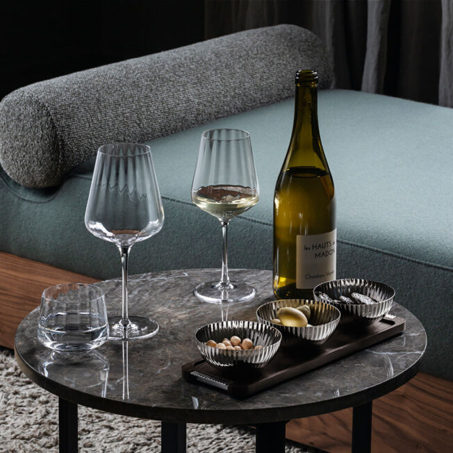 Georg Jensen “Bernadotte" 6-pakning med rødvinsglass