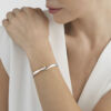 Georg Jensen "Torun" armring i sølv med gull