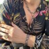 By Birdie "Orion " armbånd i sølv med gult gull detaljer