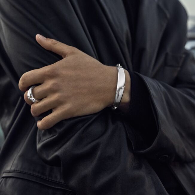 Arendal Sørlandet Gullsmed Einersen Gull Georg Jensen Armring sølv Reflect