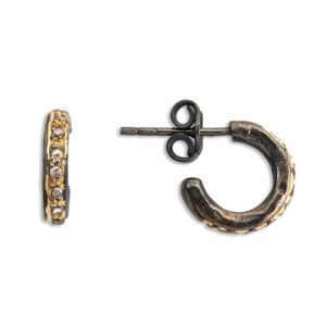 By Birdie "Roman Pavé Creol " ørering i sølv med diamant, liten