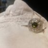 Huldreverket "Seljord" mansjettknapp med peridotgrønn krystall
