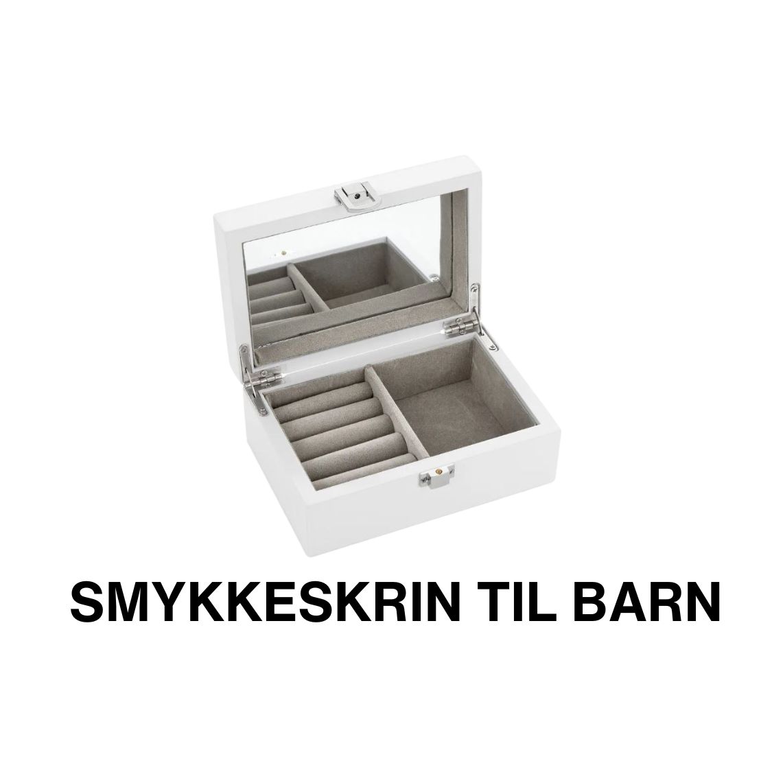 Smykkeskrin gråblå med tinnkrone fra EIK barn™, imitert skinn