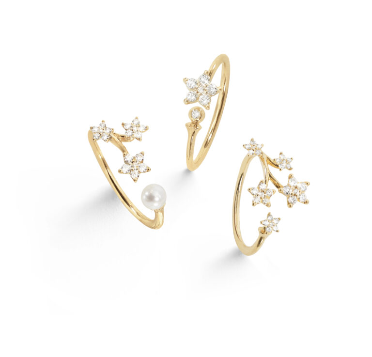 OLE LYNGGAARD COPENHAGEN Shooting Stars ring med 1 stjerne med diamanter