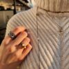 OLE LYNGGAARD COPENHAGEN Lotus Tiny 0 ring i sølv med blush månesten
