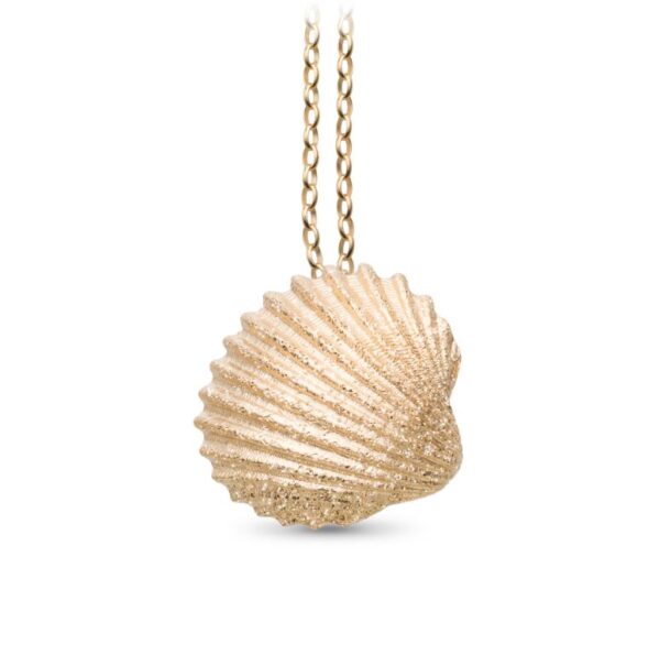 Stardust Seashell anheng i forgylt sølv