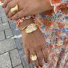 Catwalk Exclusive Stardust Magic Swirl ring i forgylt sølv med riller