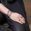 By Birdie "Orion tiny" armbånd i sølv med gult gull detaljer