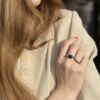 Huldreverket «Tvunnet» ring med Lapis