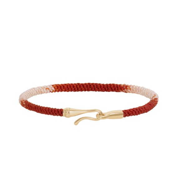 OLE LYNGGAARD COPENHAGEN Life armbånd Red Emotions med gult gull lås