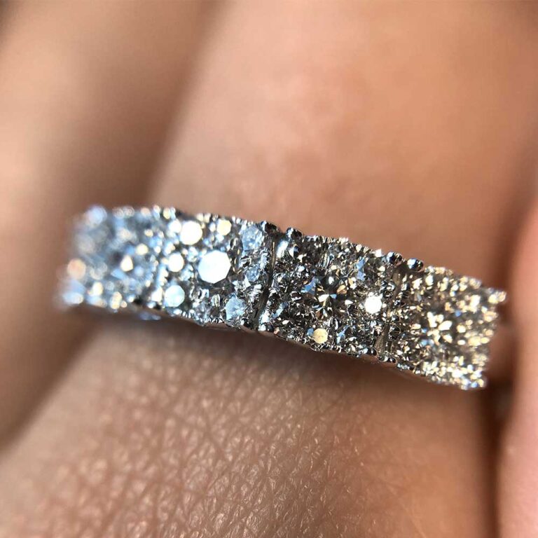 Ring "Anastasia" i hvitt gull med diamanter