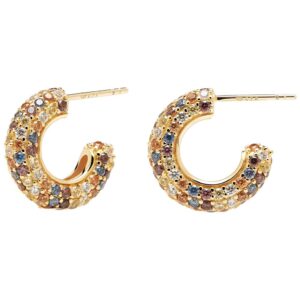 PDPAOLA "Tiger gold" øreringer multicolor