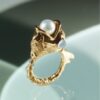 OLE LYNGGAARD COPENHAGEN  Young Fish ring  i gult gull