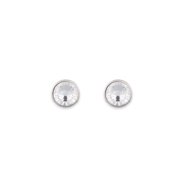 Coeur de Lion ørepynt rund med blank Swarovski®