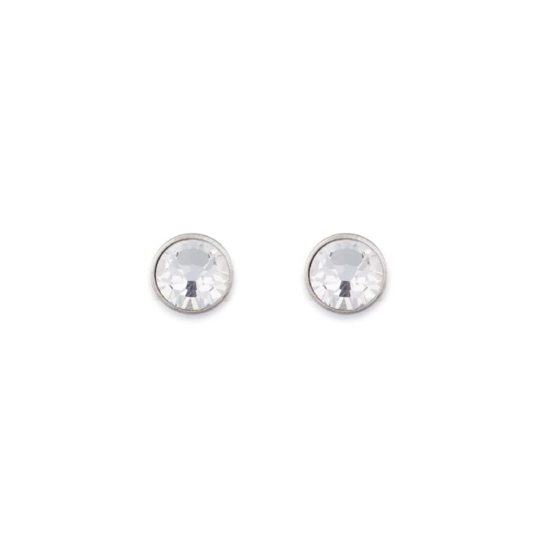 Coeur de Lion ørepynt rund med blank Swarovski®