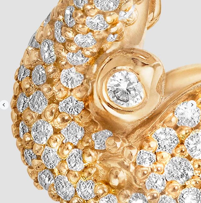 detaljer OLE LYNGGAARD COPENHAGEN Elefant charms i gult gull paveert med diamanter