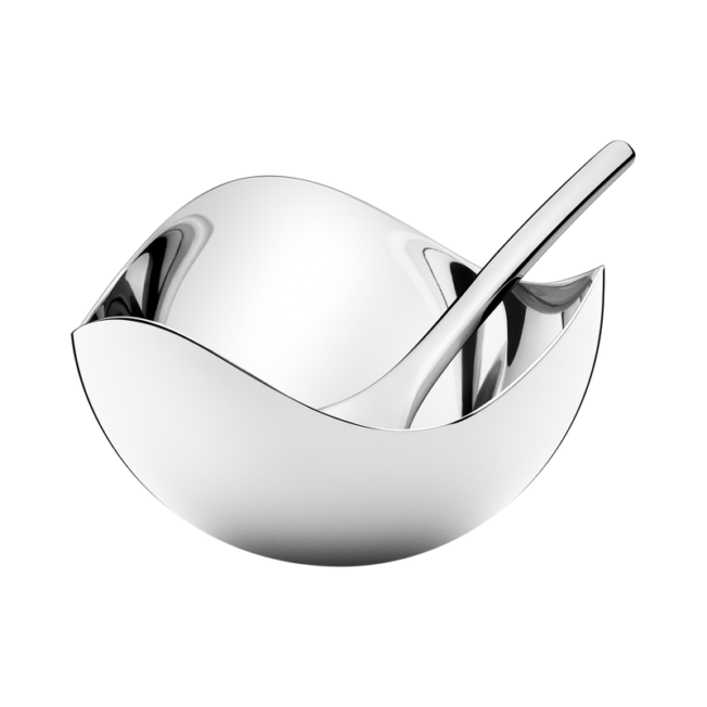 Georg Jensen "Bloom" salt/ krydder skål med skje