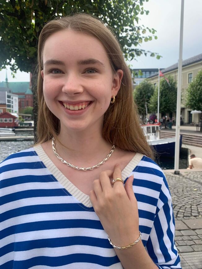 Georg Jensen "Reflect" ring i sølv og gull, liten