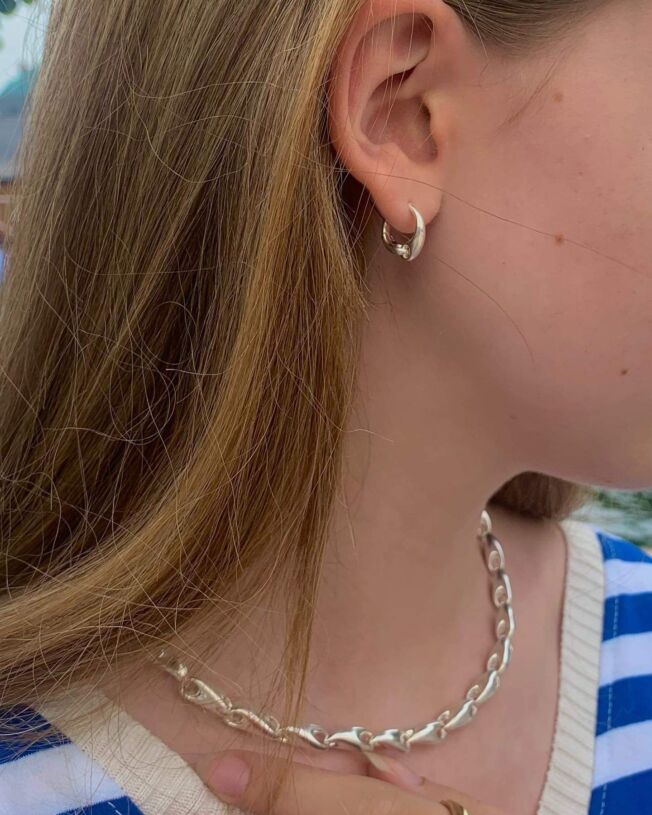 Georg Jensen “Reflect medium necklace" i sølv