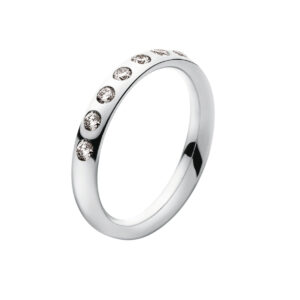 Georg Jensen "Magic" ring i hvitt gull med diamanter