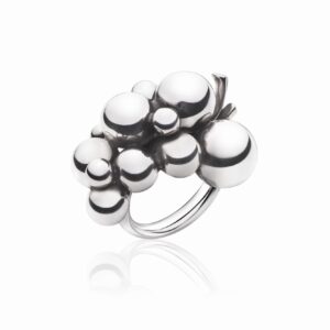 Georg Jensen "Moonlight grapes" ring i sølv, medium