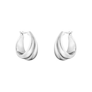 Georg Jensen "Curve" øreringer i sølv