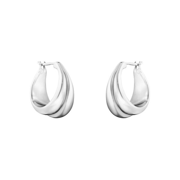 Georg Jensen "Curve" øreringer i sølv
