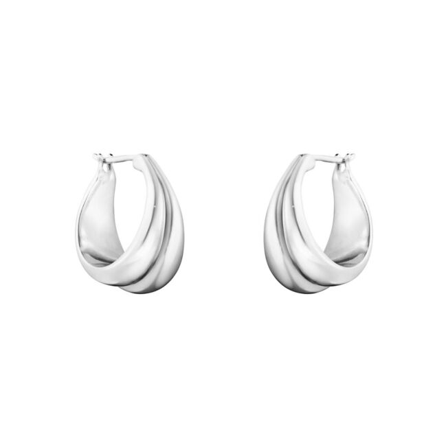 Georg Jensen "Curve" øreringer i sølv