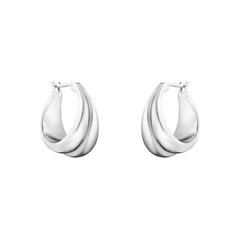 Georg Jensen "Curve" øreringer i sølv