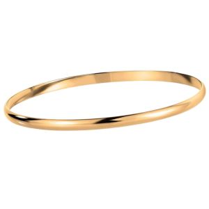 01GU40 Gult gull armring Classic 4 mm buet