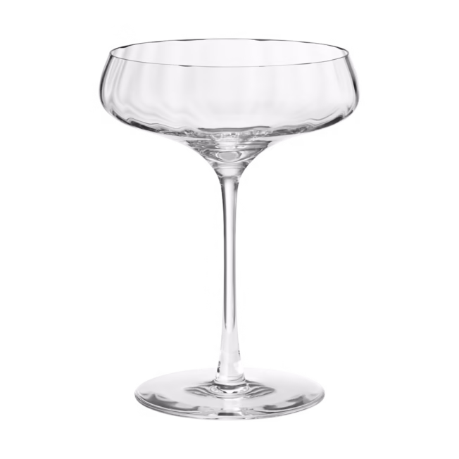 Bernadotte champagneglass fra Georg Jensen i krystall.
