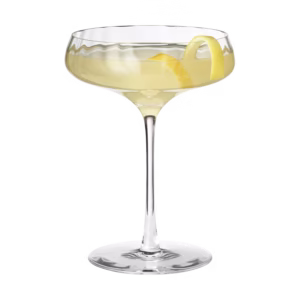 Bernadotte champagneglass fra Georg Jensen i krystall.