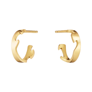 20001822_FUSION_SMALL_EARHOOP_1663_YG_01_1200x1200 (1) Georg Jensen "FUSION Small earring" ørering i gult gull