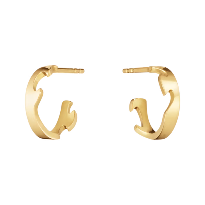 20001822_FUSION_SMALL_EARHOOP_1663_YG_01_1200x1200 (1) Georg Jensen "FUSION Small earring" ørering i gult gull