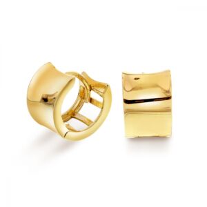 53145 Øreringer chunky i gult gull 7 mm bredde