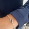 Susanne Friis Bjørner armbånd i sølv med fem grønne kvarts