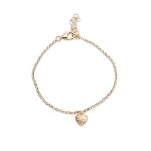 9851-3YG Catwalk Exclusive "Stardust heart small" armbånd i forgylt sølv