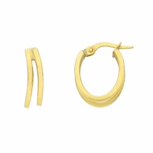 S159134 Ørering dobbel i gult gull 18 K