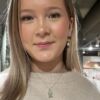 Susanne Friis Bjørner sølv kjede med fisk av grønn kvarts