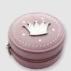 Smykkeskrin i rosa velur med tinnkrone fra EIK barn™