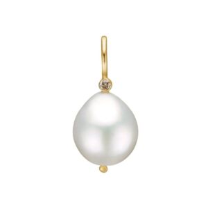 By Birdie "Nobilty Pearl" anheng i gult gull med diamant