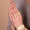 Noën «Forest ring medium» i forgylt matt sølv