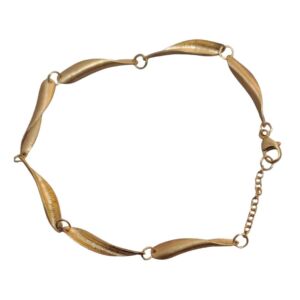 97135GG Noën «Olivia swirl» armbånd i forgylt sølv