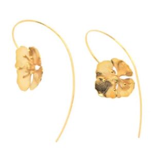 UV807ER-GP Ulrikke Vogt "Valmue Hook earring small" i forgylt sølv