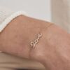 Serenity "Bright Love armbånd" i forgylt sølv med blank c.zirkonia
