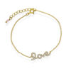 Serenity "Bright Love armbånd" i forgylt sølv med blank c.zirkonia