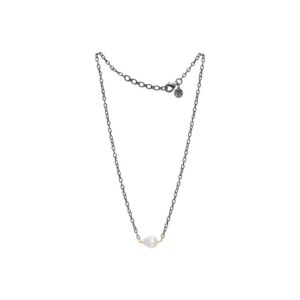 50501054A_Neck Serene Pearl By Birdie "Serene pearl" kjede i sølv med gult gull og perle