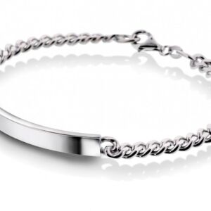 86205-21 Panser armbånd i sølv med id-plate 21 cm