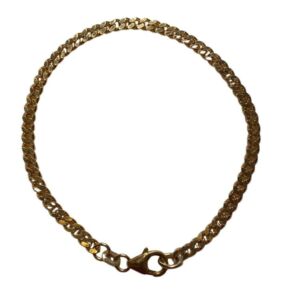 Panser armbånd i gult gull 4,3 mm bredde