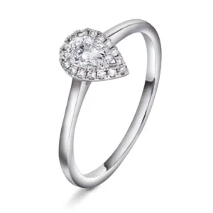 12150064 Hvitt gull ring dråpeformet med diamanter